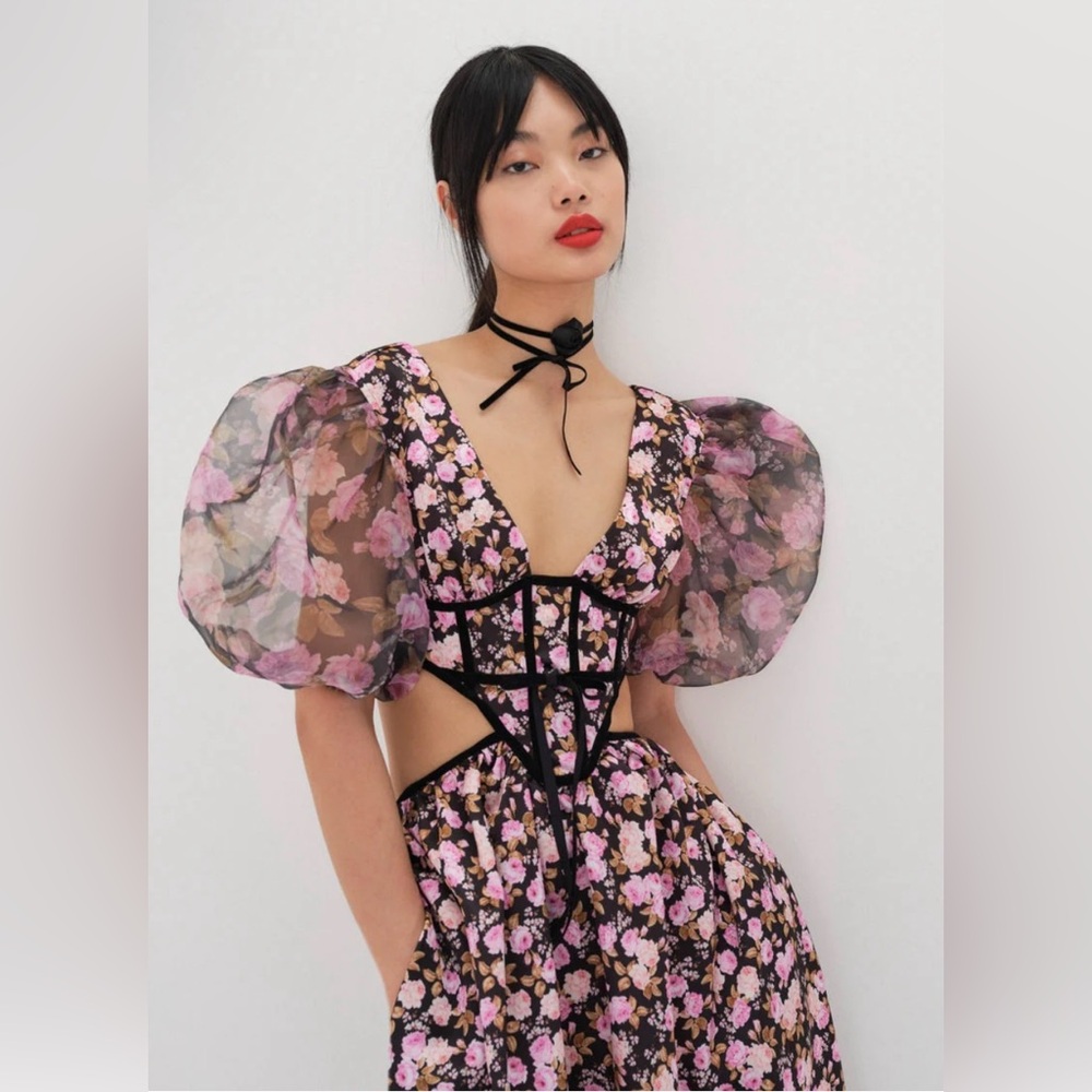 For Love & Lemons Maddison Midi Dress